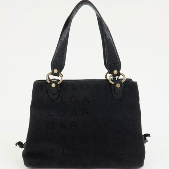 💎✨Beautiful✨💎Authentic BVLGARI Logo Mania Canvas Leather 2Way Bag Shoulder Bag - Picture 2 of 15